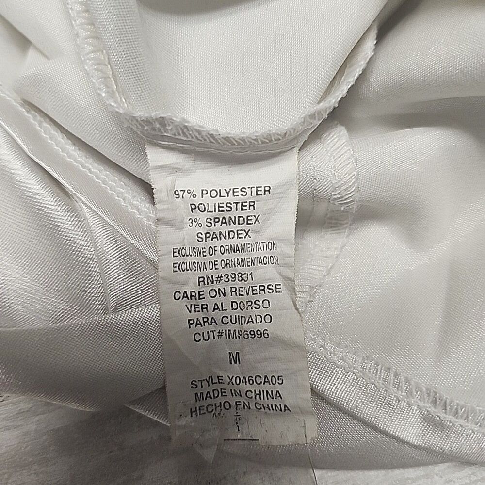 Y2K Xoxo Collection Satin Button Up Women Blouse Short Balloon Sleeve Sz M - Picture 8 of 11